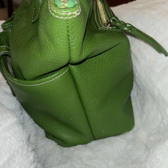 Dooney & Bourke Green Pebble Leather Crescent Tote Bag Shoulder Handbag XL EUC - Picture 10 of 16